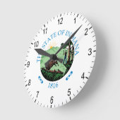 インディアナ徴候 ラウンド壁時計 (傾斜)