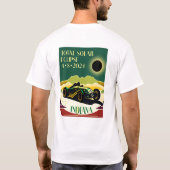 インディアナ旅行ポスターEclipse両面 Tシャツ (裏面)