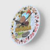 インディアナ時計 ラウンド壁時計 (傾斜)