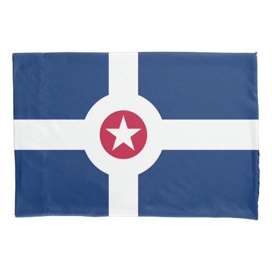 インディアナ独身のアポリス州旗を持つピラロケース 枕カバー (正面)