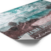 インディアナ砂丘の水彩 – インディアナ統一された州 ポスター (角)