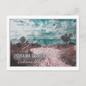 インディアナ砂丘の水彩 – インディアナ統一された州 ポストカード (正面)