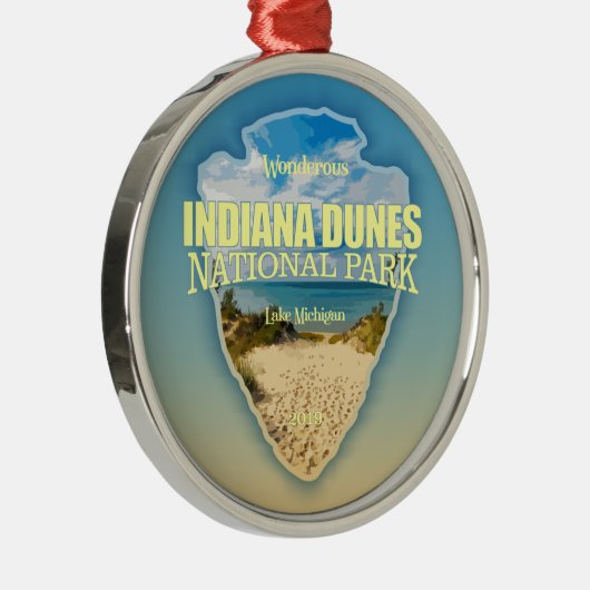 インディアナ砂丘NP (矢印) メタルオーナメント (右)
