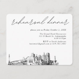 インディアナ結婚アポリスのリハエレガントーサルディナー エンクロージャーカード