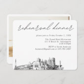 インディアナ結婚アポリスのリハエレガントーサルディナー エンクロージャーカード (正面/裏面)