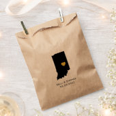 インディアナ結婚式の引き出物トリートサックス、抱き枕 フェイバーバッグ (クリップ留めされた状態)