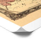 インディアナ鉄道沿線地図1858 ポスター (角)