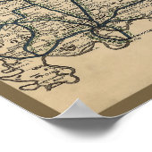 インディアナ鉄道系統図1897年頃 ポスター (角)