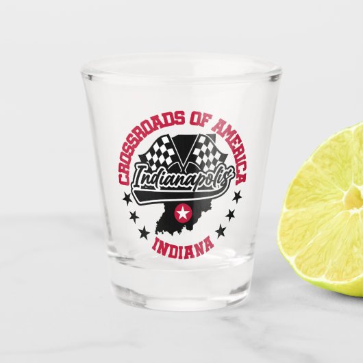 インディアナ，インディアナポリス ショットグラス (正面)