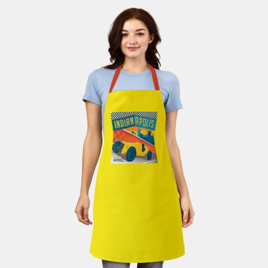 インディアナ，インディアナポリス |ヴィンテージレーサー エプロン (着用した状態)
