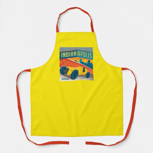 インディアナ，インディアナポリス |ヴィンテージレーサー エプロン (正面)