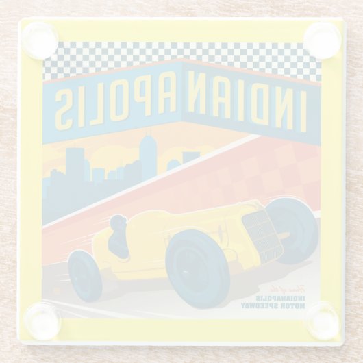 インディアナ,インディアナポリス |ヴィンテージレーサー ガラスコースター (裏面)