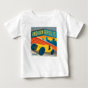 インディアナ,インディアナポリス ヴィンテージレーサー ベビーTシャツ