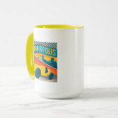 インディアナ，インディアナポリス |ヴィンテージレーサー マグカップ (正面左)