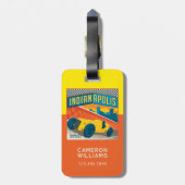 インディアナ,インディアナポリス |ヴィンテージレーサー ラゲッジタグ (裏面縦)