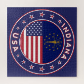 インディアナ、インディアナTシャツ、インディアナのステッカー、 ジグソーパズル (横)