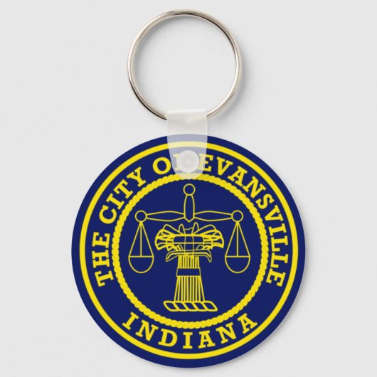 インディアナ，エバンズビル国旗 キーホルダー (正面)