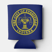 インディアナ，エバンズビル国旗 缶クーラー (裏面)