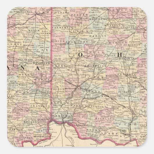 インディアナ・オハイオ スクエアシール (正面)