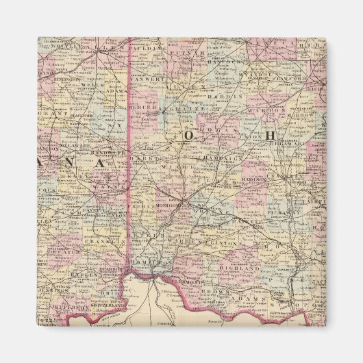 インディアナ・オハイオ マグネット (正面)