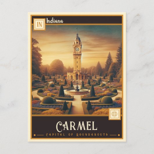 インディアナ・カーメル |ヴィンテージ ポストカード (正面)