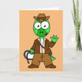 インディアナ・ジョーンズの格好をしたパラショロフォス。 カード (正面)