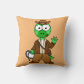 インディアナ・ジョーンズの格好をしたパラショロフォス。 クッション (裏面)