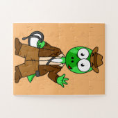 インディアナ・ジョーンズの格好をしたパラショロフォス。 ジグソーパズル (横)