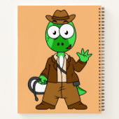 インディアナ・ジョーンズの格好をしたパラショロフォス。 ノートブック (裏面)