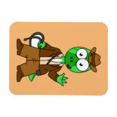 インディアナ・ジョーンズの格好をしたパラショロフォス。 マグネット (横)