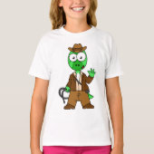 インディアナ・ジョーンズの格好をしたパラショロフォス。 Tシャツ (正面)