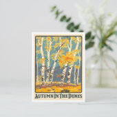 インディアナ・ダンズ・ヴィンテージ旅行ポスター ポストカード (スタンド正面)