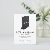 インディアナ·チャルクボード·州·マップ移動はがき 案内ポストカード (スタンド正面)