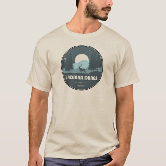 インディアナ・デューンズ国立公園の鹿 Tシャツ (正面)