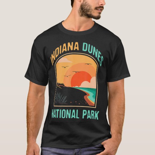 インディアナ・デューンズ国立公園USギフト Tシャツ (正面)