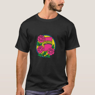 インディアナ・ピオニー・アート作品 インディアナ Tシャツ