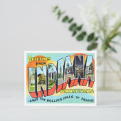 インディアナ，ペンシルバニアヴィンテージビッグレター ポストカード (スタンド正面)