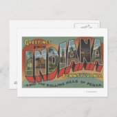 インディアナ,ペンシルバニア – ラージレターのシーン ポストカード (正面/裏面)