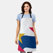 インディアナ，ラファイエット国旗 エプロン (着用した状態)