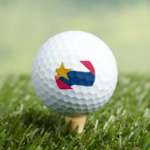 インディアナ，ラファイエット国旗 ゴルフボール (インサイチュ 木)