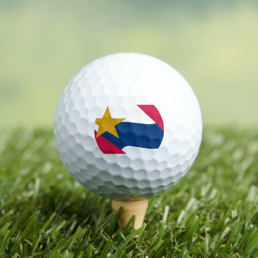 インディアナ，ラファイエット国旗 ゴルフボール (インサイチュ 木)