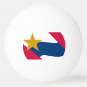 インディアナ，ラファイエット国旗 卓球ボール (裏面)