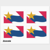 インディアナ,ラファイエット国旗 長方形シール (シート)