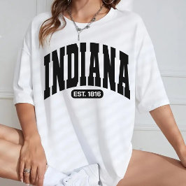 インディアナ ヴィンテージ シャツ、アメリカ ゲームデイ＆トラベル ギフト Tシャツ