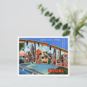 インディアナ・ヴィンテージ・トラベルのエバンズビルからの挨拶 ポストカード (スタンド正面)