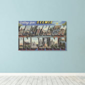 インディアナ（南部） – ラージ・レター・シーン キャンバスプリント (インサイチュ (ウッドフロア))