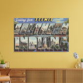 インディアナ（南部） – ラージ・レター・シーン キャンバスプリント (インサイチュ (リビング))