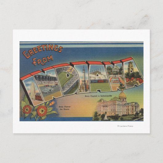インディアナ(州首都/花) ポストカード (正面)