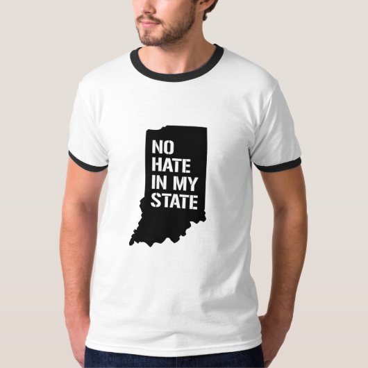 インディアナ：私の州に憎しみはない Tシャツ (正面)