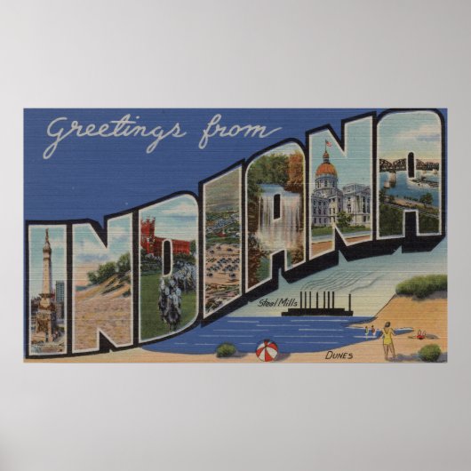 インディアナ（製鋼所/砂丘） ポスター (正面)